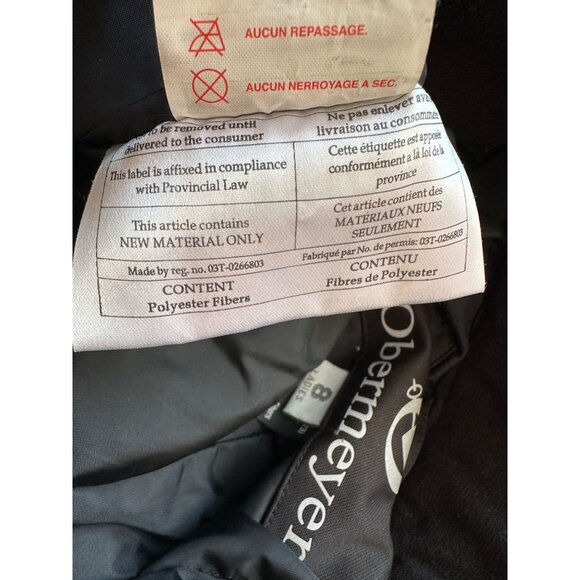 Obermeyer Ladies Insulated Black Ski Snow Pants Size 8 Style 7673 Adjustable Wai - Picture 15 of 16
